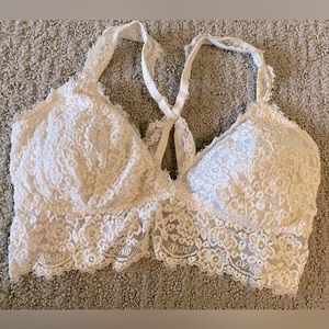 Lacey white bralette